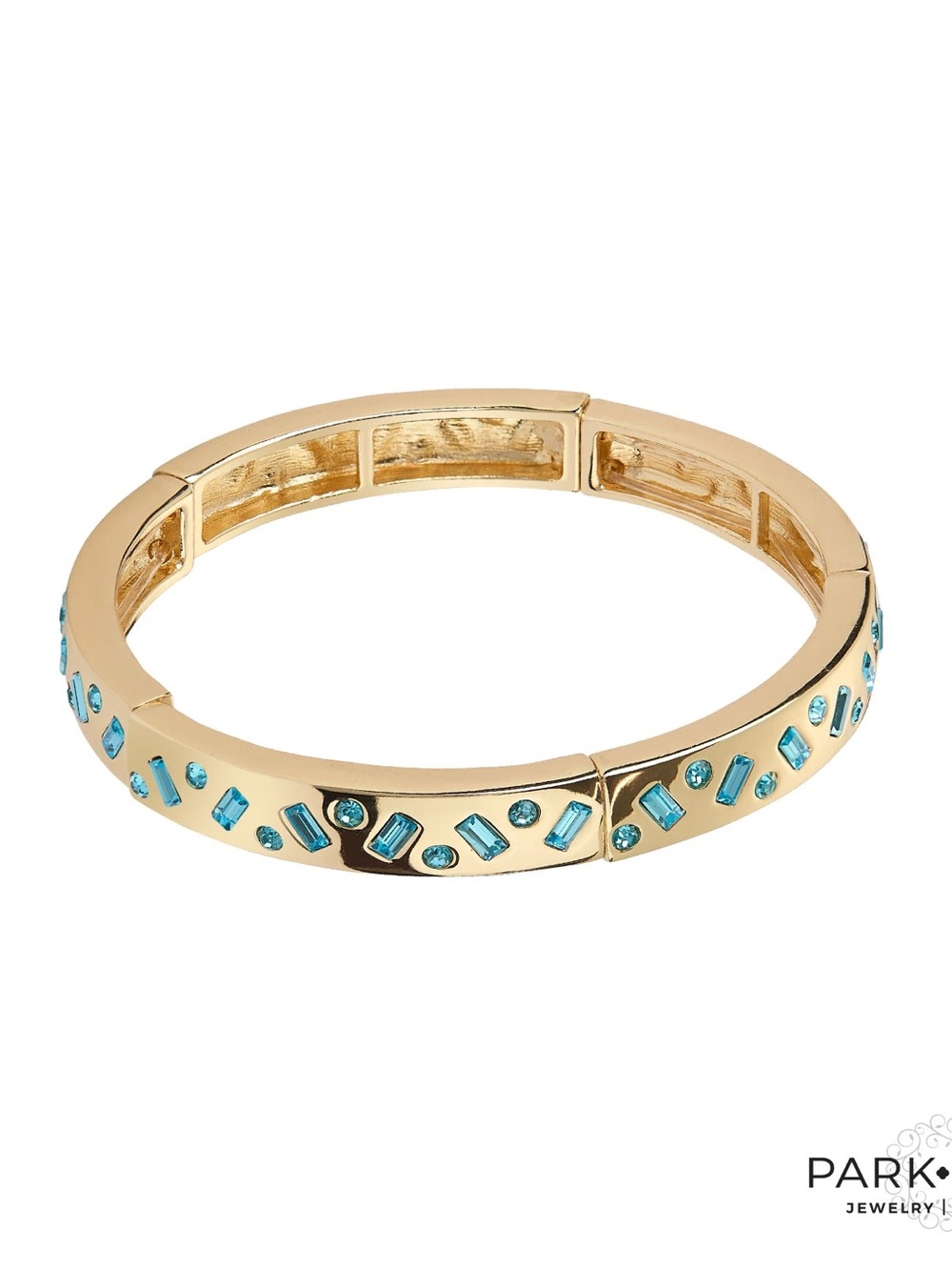 Park Lane SAIL Gold Bracelet, Turquoise Crystal Accents, Stretch to Fit, NWT